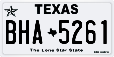 TX license plate BHA5261