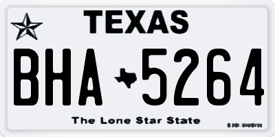 TX license plate BHA5264