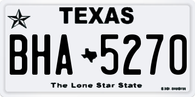TX license plate BHA5270