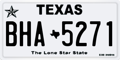 TX license plate BHA5271