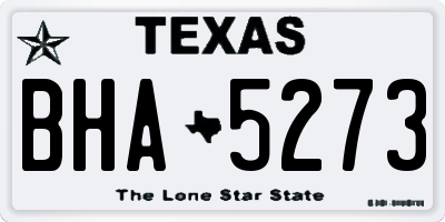 TX license plate BHA5273