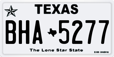 TX license plate BHA5277