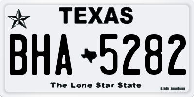TX license plate BHA5282