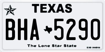 TX license plate BHA5290