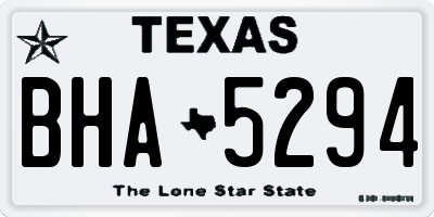 TX license plate BHA5294