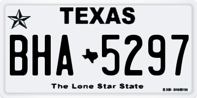 TX license plate BHA5297