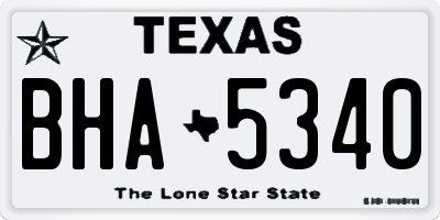TX license plate BHA5340
