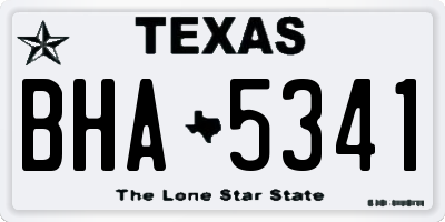 TX license plate BHA5341