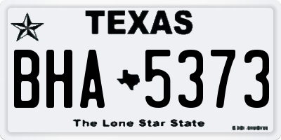 TX license plate BHA5373