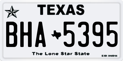 TX license plate BHA5395