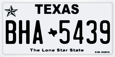 TX license plate BHA5439