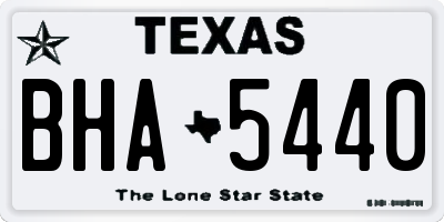 TX license plate BHA5440
