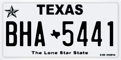 TX license plate BHA5441
