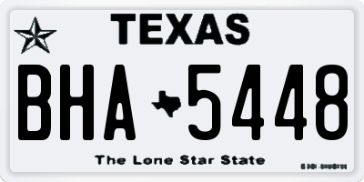 TX license plate BHA5448