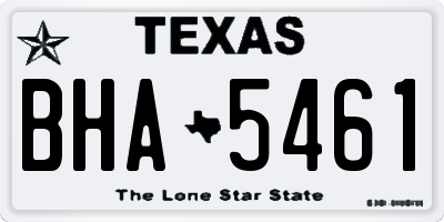TX license plate BHA5461