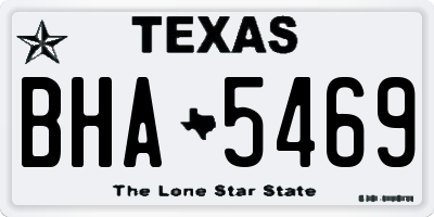 TX license plate BHA5469