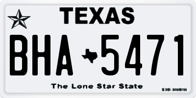 TX license plate BHA5471