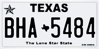 TX license plate BHA5484