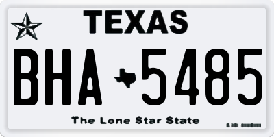 TX license plate BHA5485