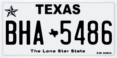 TX license plate BHA5486