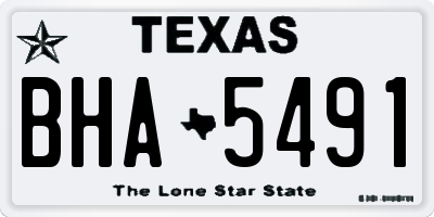 TX license plate BHA5491