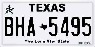 TX license plate BHA5495