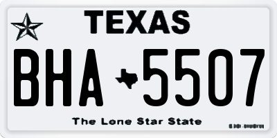 TX license plate BHA5507