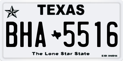 TX license plate BHA5516