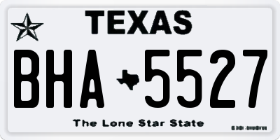 TX license plate BHA5527