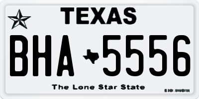 TX license plate BHA5556