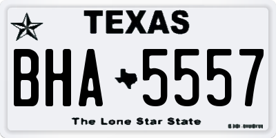 TX license plate BHA5557