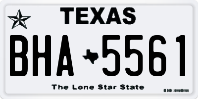TX license plate BHA5561