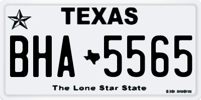 TX license plate BHA5565
