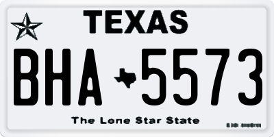 TX license plate BHA5573