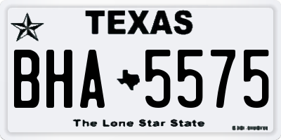TX license plate BHA5575