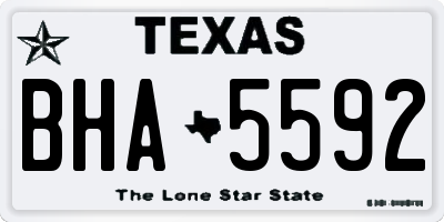 TX license plate BHA5592