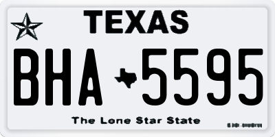 TX license plate BHA5595