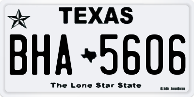 TX license plate BHA5606