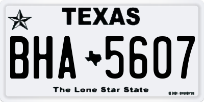 TX license plate BHA5607