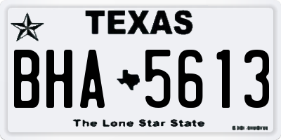 TX license plate BHA5613