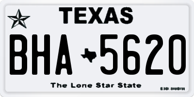 TX license plate BHA5620