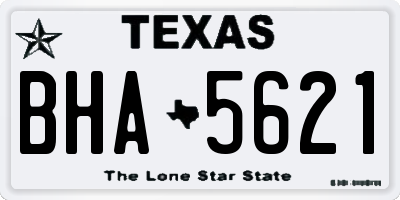 TX license plate BHA5621