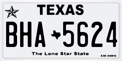 TX license plate BHA5624