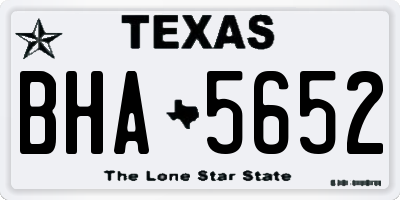 TX license plate BHA5652