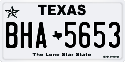 TX license plate BHA5653