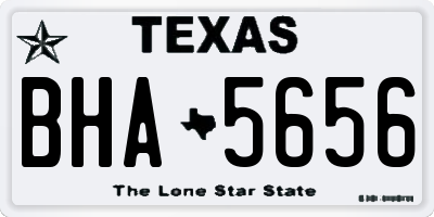 TX license plate BHA5656