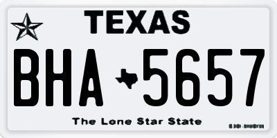 TX license plate BHA5657