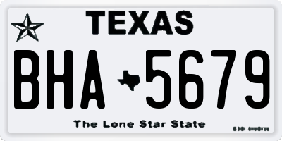 TX license plate BHA5679