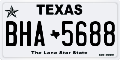 TX license plate BHA5688