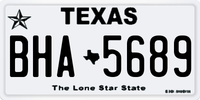 TX license plate BHA5689